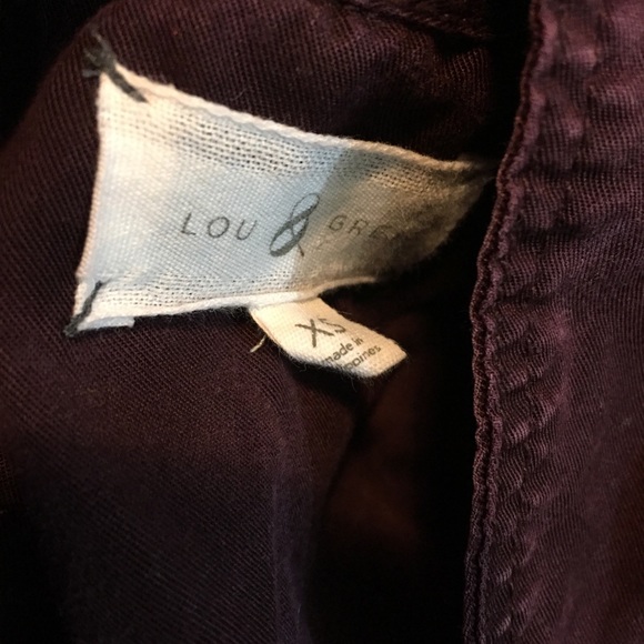 Lou & Gray Burgundy Roll Tab Sleeve Henley Top - Picture 6 of 7